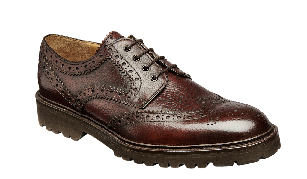 BARKER ブラウン ストレートチップ ドレスシューズ UK 6FX Exmoor - Brandy Grain | Barker Shoes USA
