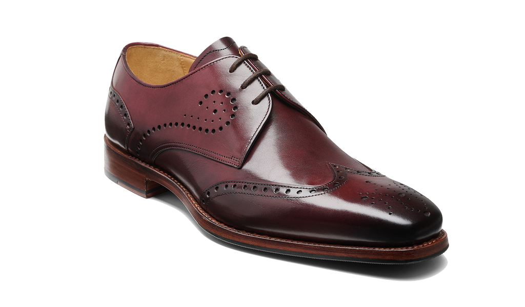 【わくさん】Rondine Burgundy George - Burgundy Hand Patina | Barker Shoes USA