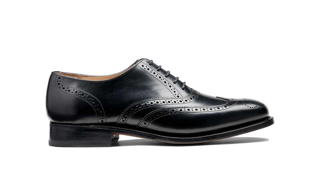 Barker Black Brogues size 9.5 US. Beautiful shoes with extreme detail. No Tariff* BARKER Woodbridge Long Wing Derby Brogues Size  main image 4