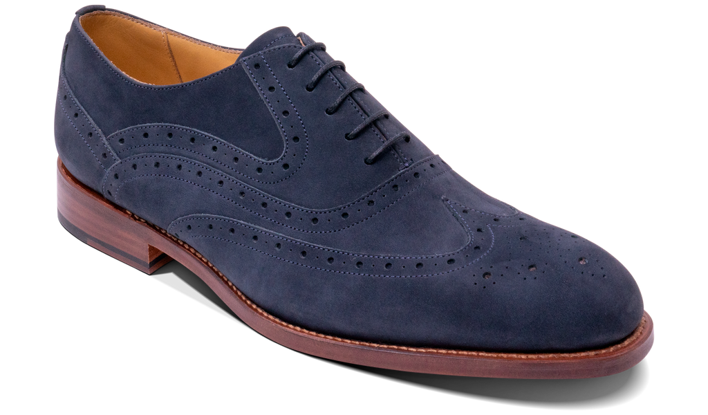 Liffey -Navy Nubuck | Barker Shoes USA display picture 2