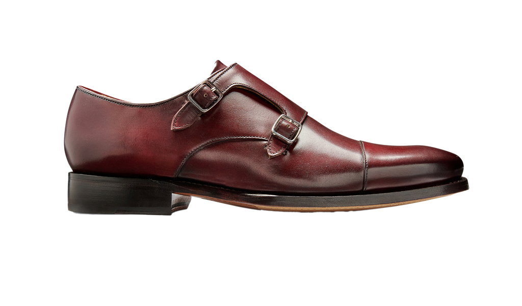 burgundy monk strap dress shoes ANTHONY CLEVERLEY 