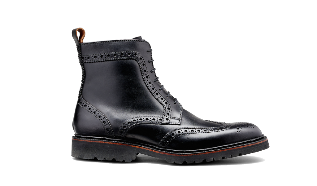 Woodbury - Black Waxy Calf | Barker Shoes USA