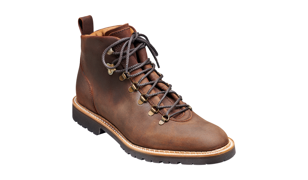 Glencoe - Mid Brown Waxy Suede | Mens Hiking Boot | | Barker Shoes USA