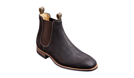 Mansfield - Choc Burnish Suede Chelsea Boot