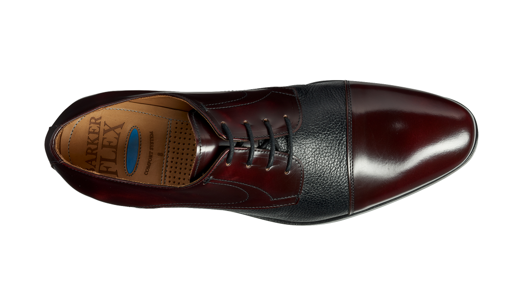 Southwold - Burgundy Hi-Shine / Black Deerskin | Mens Derby  display picture 3