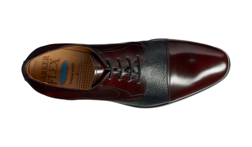 Southwold - Burgundy Hi-Shine / Black Deerskin Derby