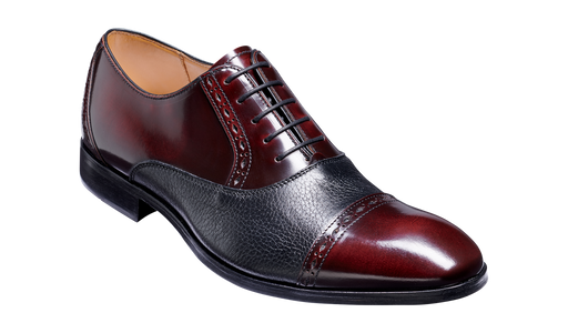 Ramsgate - Burgundy Hi-Shine / Black Deerskin Toe Cap Oxford