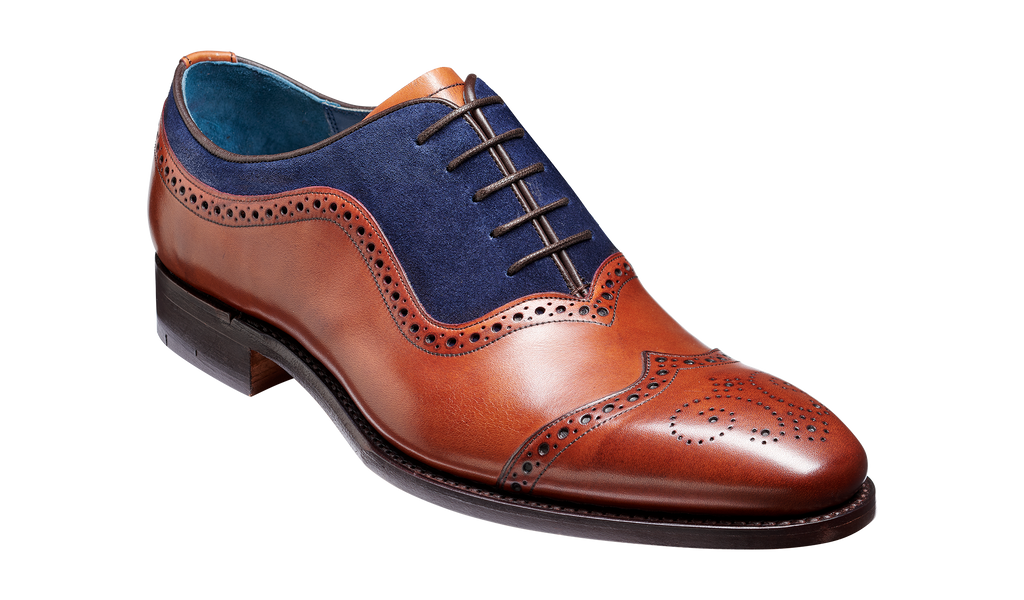 Nicholas - Antique Rosewood / Navy Suede | Mens Oxford Brogue| | Barker Shoes USA Nicholas - Antique Rosewood / Navy Suede | Mens Oxford Brogue| | Barker Shoes USA
