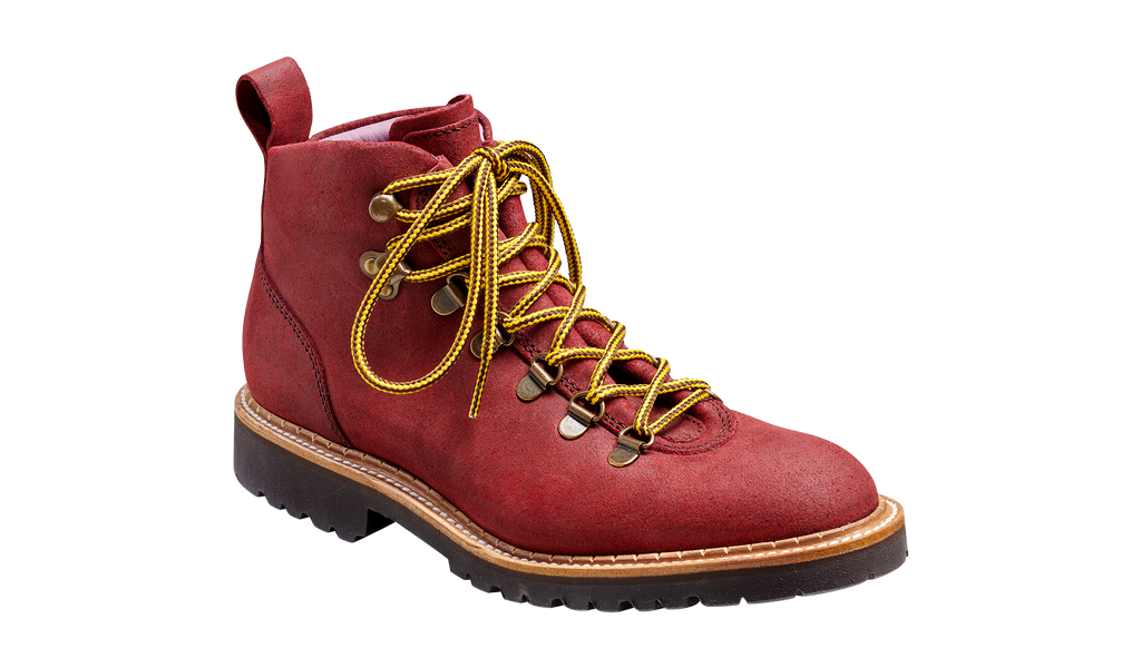 Womens brown hiking sales boots with red laces