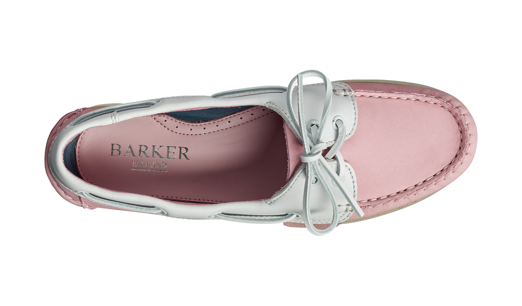 Cleo Pink Calf Ladies Boat Shoes Barker Shoes USA