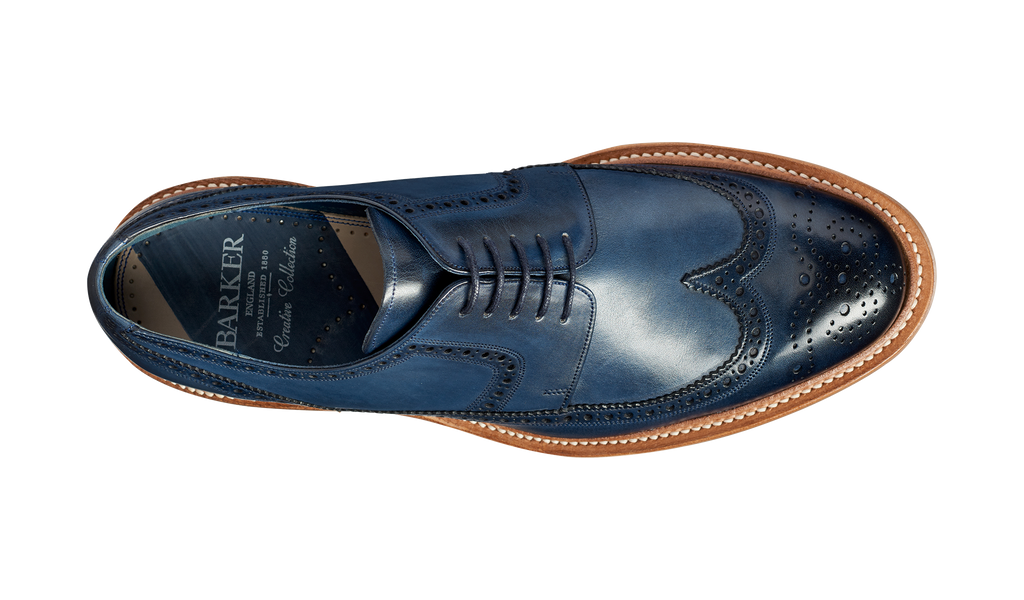 Bailey - Navy Hand Painted | Mens Derby Shoes | | Barker Shoes USA Bailey - Navy Hand Painted | Mens Derby Shoes | | Barker Shoes USA