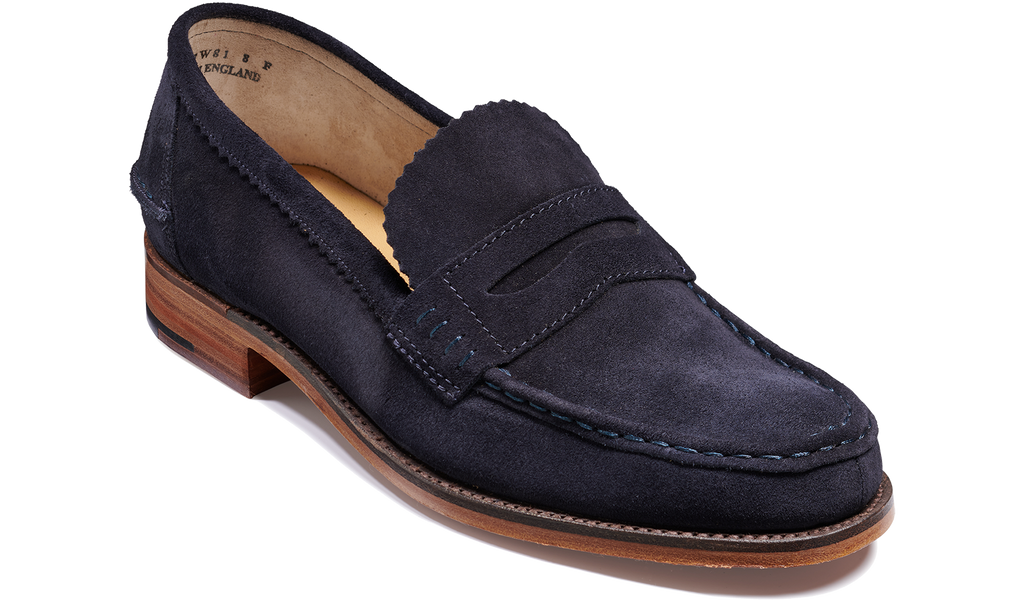 Caruso - Navy Suede | Barker Shoes USA