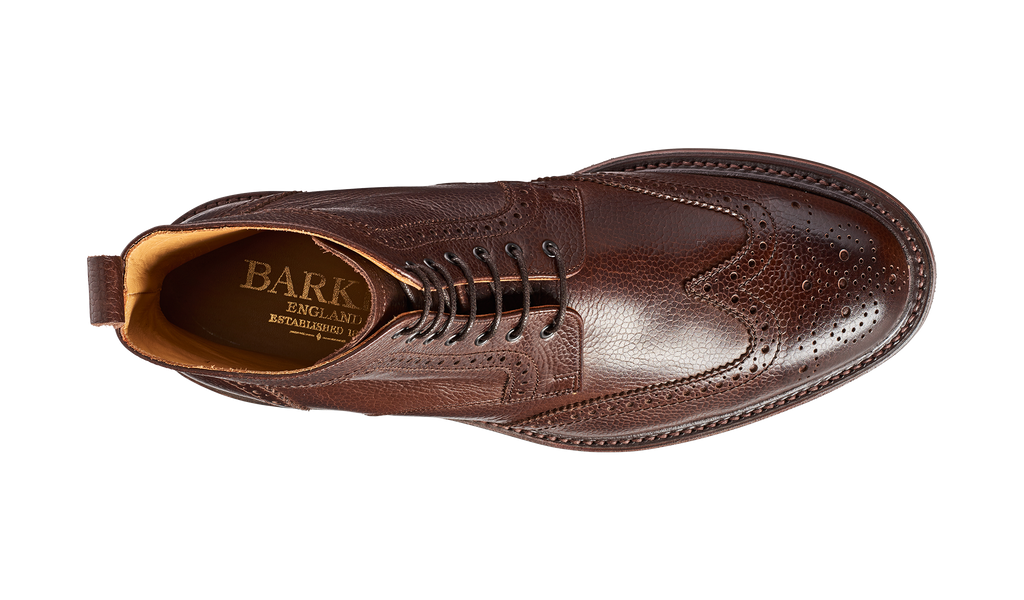 Calder - Dark Brown Grain | Mens Wingtip Boot | | Barker Shoes USA Calder - Dark Brown Grain | Mens Wingtip Boot | | Barker Shoes USA