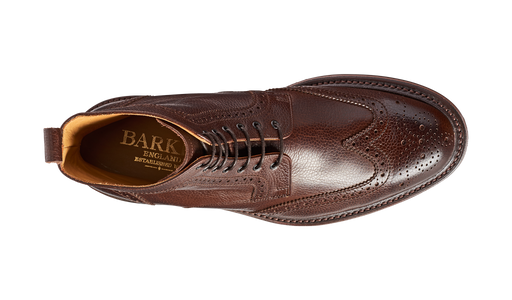 Calder - Dark Brown Grain Mens Wingtip Boot