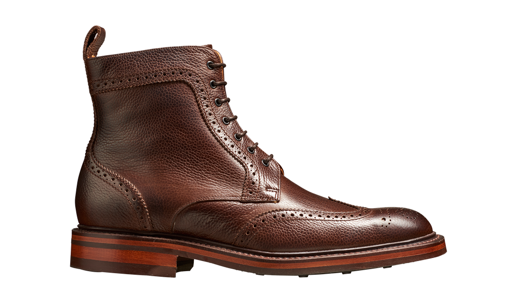 Calder - Dark Brown Grain | Mens Wingtip Boot | | Barker Shoes USA Calder - Dark Brown Grain | Mens Wingtip Boot | | Barker Shoes USA
