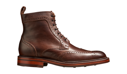 Calder - Dark Brown Grain Mens Wingtip Boot