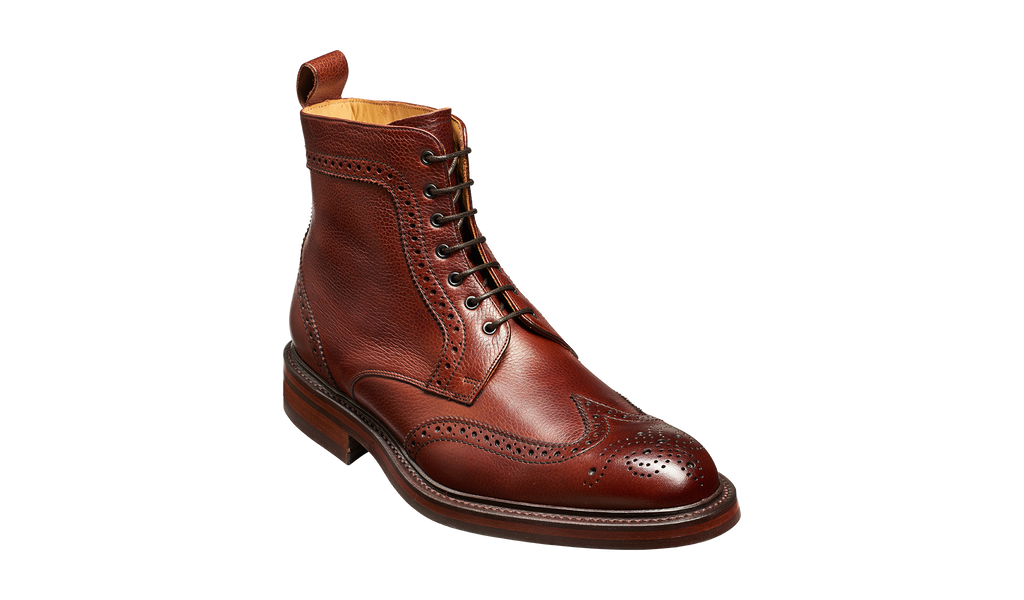 Calder Cherry Grain Mens Wingtip Boot Barker Shoes USA