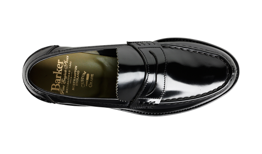 Caruso - Black Hi-Shine - Penny Loafer Shoe