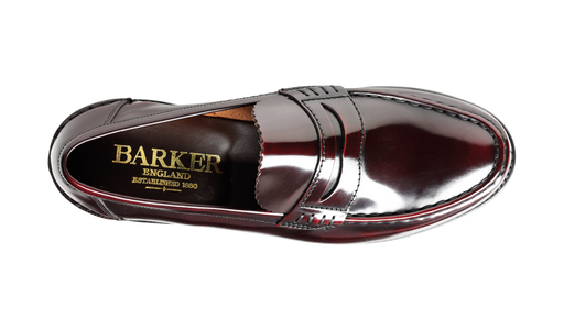 Caruso - Burgundy Hi-Shine - Penny Loafer Shoe