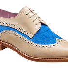 Cassie - Beige Calf / Sky Blue Suede Cassie - Beige Calf / Sky Blue Suede