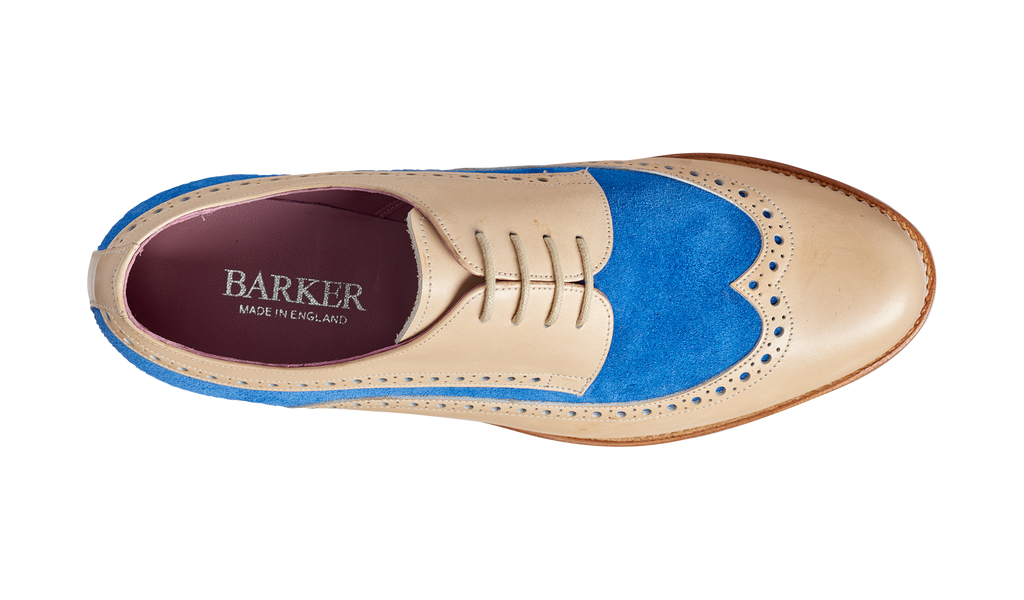 BARKER MADE IN ENGLAND スエード ストレートチップシューズ