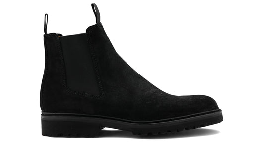 Camborne - Black Waxy Suede