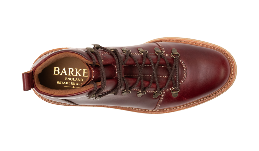 WALKING BOOT バーガンディ Frank - Burgundy Cutter | Barker Shoes USA