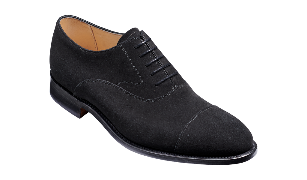 Falsgrave - Black Suede Oxford | Barker Shoes