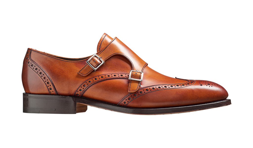 Fleet - Antique Rosewood Calf| Mens Wingtip Monk Shoes