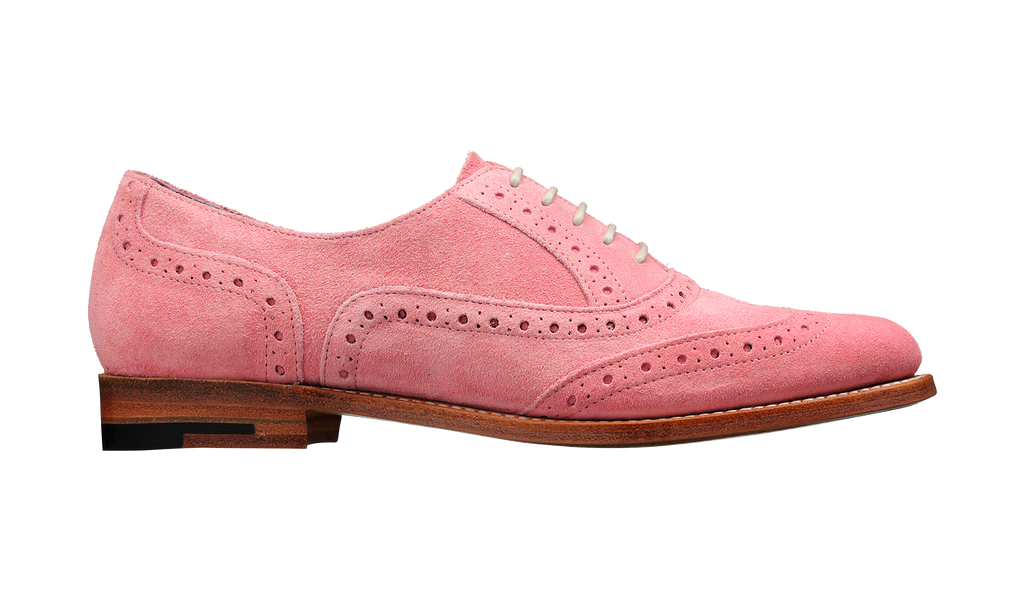 Freya Pink Suede Women Brogue Shoe