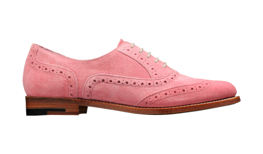 Freya - Pink Suede Women Brogue Shoe