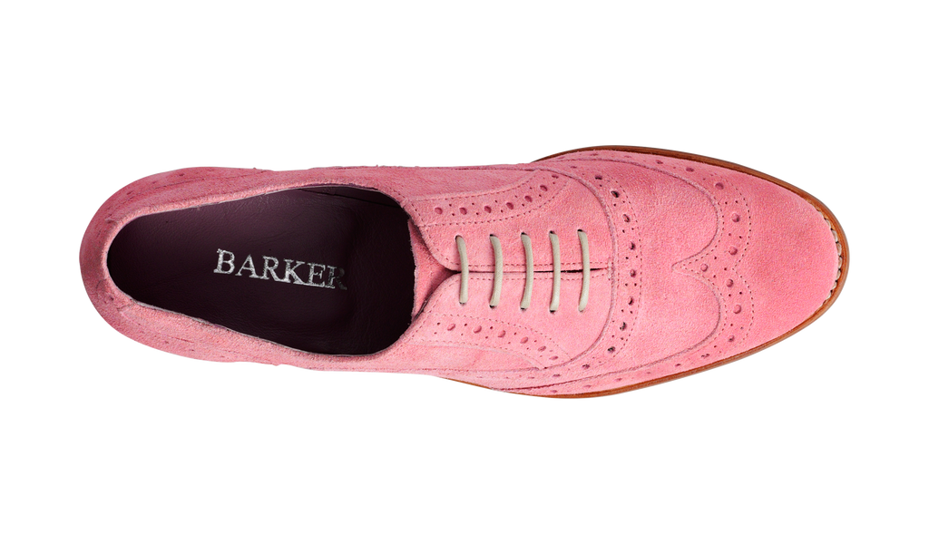 Freya - Pink Suede | Womens Brogue | | Barker Shoes USA Freya - Pink Suede | Womens Brogue | | Barker Shoes USA
