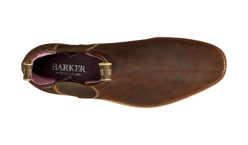 Gina - Mid Brown Waxy Suede Women Chelsea boot