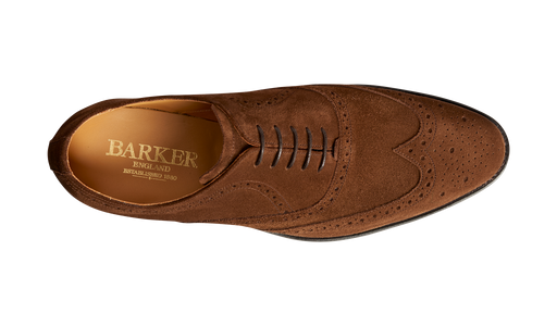 Hampstead - Castagnia Suede Oxford Brogue Shoe