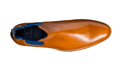 Hopper - Cedar Calf / Navy Elastic Chelsea boot