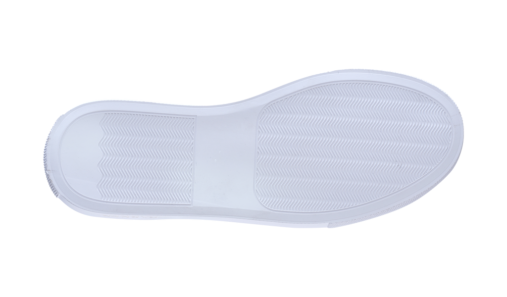 Isla - White Grain Rubber Cup Sole Sneaker Shoe