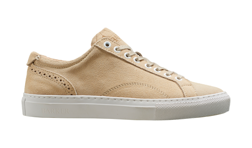 Isla - Beige Suede Hand Stitched Rubber Sole Sneaker