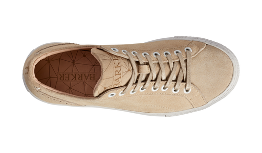 Isla - Beige Suede Hand Stitched Rubber Sole Sneaker