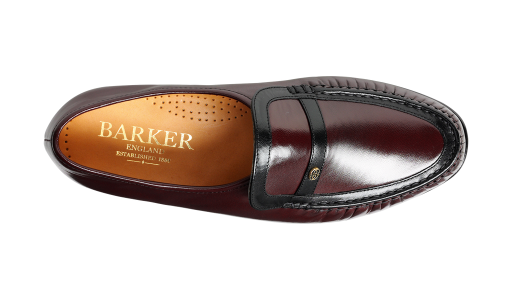 Burgundy and 2025 black shoes