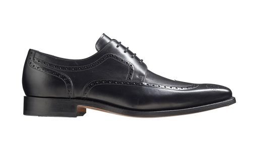 Larry - Black Calf Brogue Derby Shoe