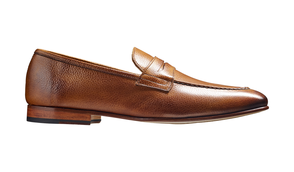 【DEARMINE】(Made) Dear Square Bloafer Ledley - Cedar Grain | Mens Loafer | | Barker Shoes USA