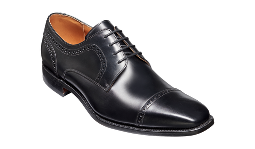 Leo - Black Calf Toe Cap Derby