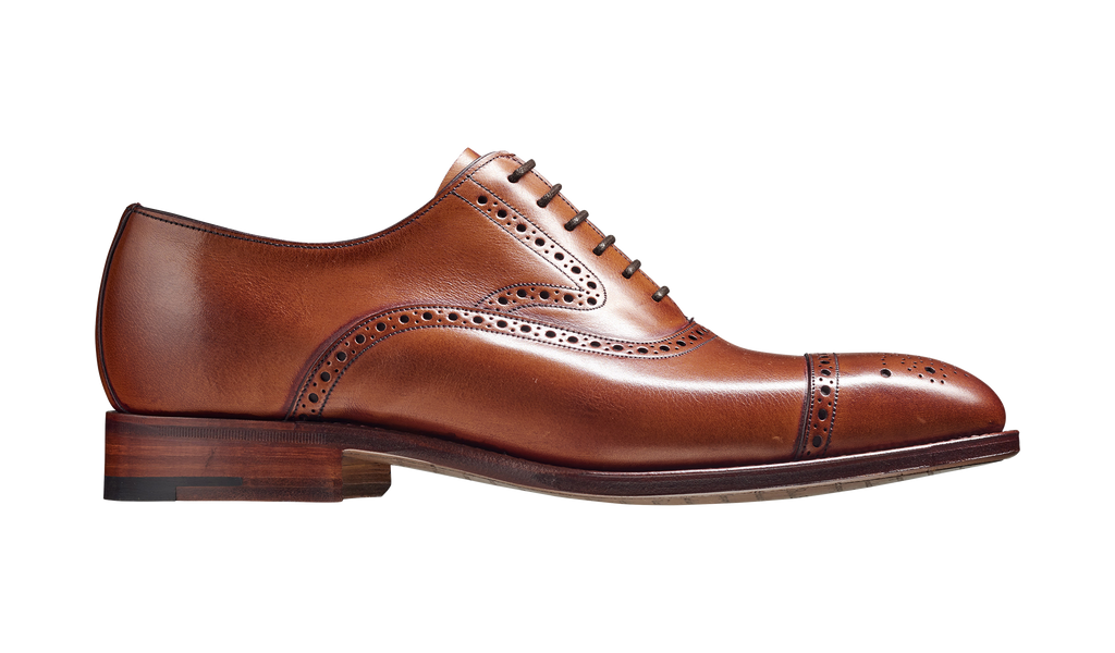 Lerwick - Antique Rosewood Calf | Mens Oxford Brogue| | Barker
