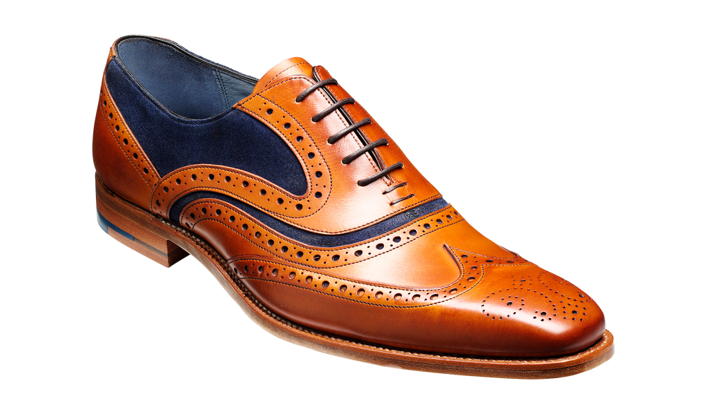 McClean - Cedar Calf / Blue Suede | Mens Oxford Brogue| | Barker McClean - Cedar Calf / Blue Suede | Mens Oxford Brogue| | Barker