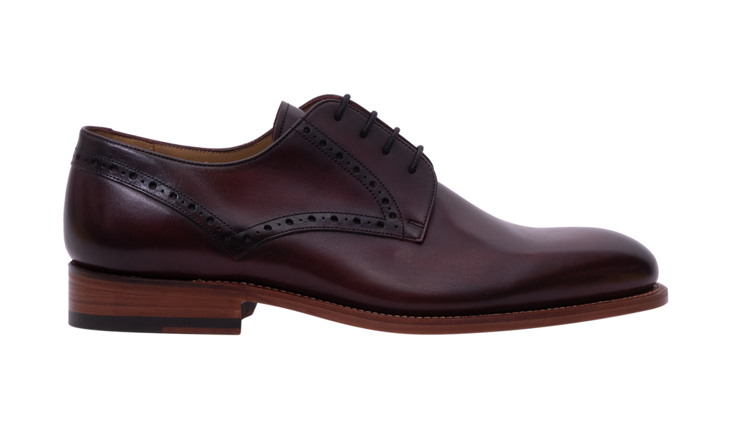 Trent- Hand Brushed Burgundy | Barker Shoes USA