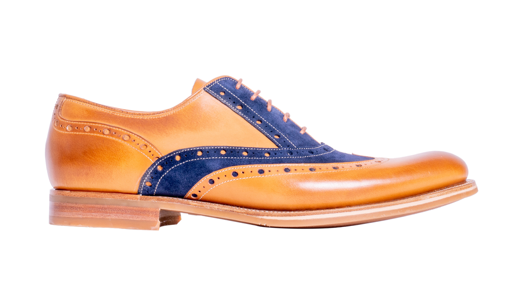 Abingdon - Cedar Calf/Navy Suede | Barker Shoes USA Abingdon - Cedar Calf/Navy Suede | Barker Shoes USA