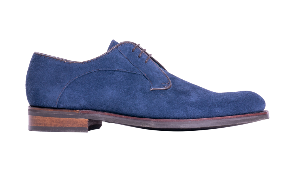 Derby Navy Suede Barker Shoes USA