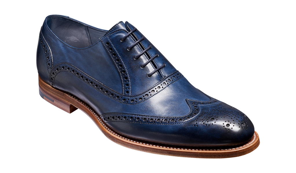Valiant - Navy Hand Painted | Mens Brogue | | Barker Shoes USA Valiant - Navy Hand Painted | Mens Brogue | | Barker Shoes USA