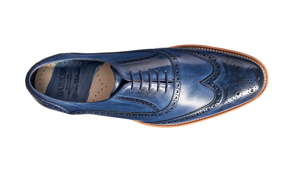 Valiant - Navy Hand Painted | Mens Brogue | | Barker Shoes USA Valiant - Navy Hand Painted | Mens Brogue | | Barker Shoes USA
