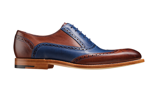 Valiant Multi - Ebony / Navy Hand Painted Oxford Brogue